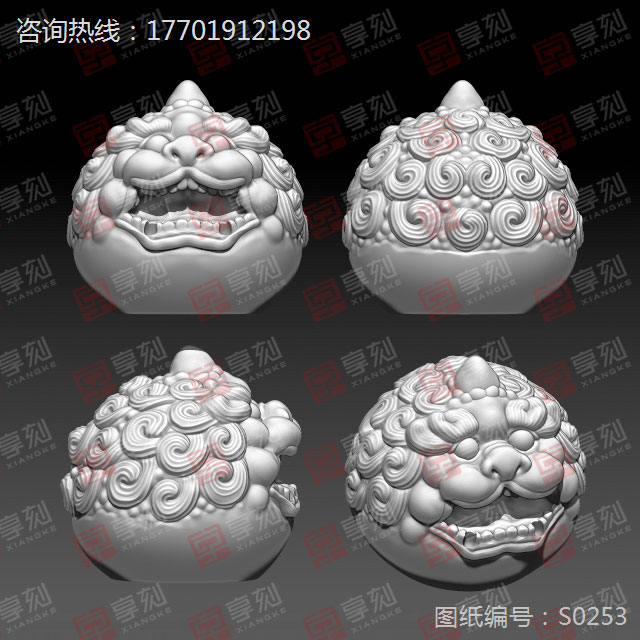 貔貅珠子擺件精雕圖