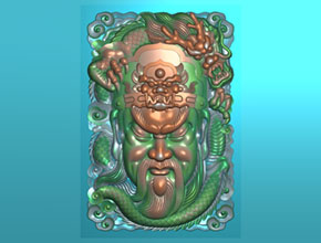 新款關(guān)公題材玉石精雕圖下載_享刻玉石電腦雕刻