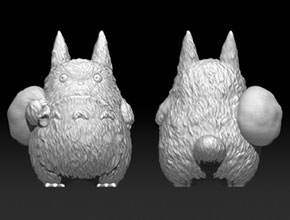動(dòng)漫卡通龍貓立體擺件電腦模型圖_享刻工藝品電