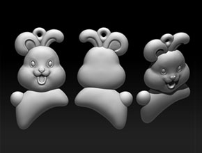 小白兔掛件精雕圖下載_享刻玉器電腦雕刻機(jī)廠(chǎng)家