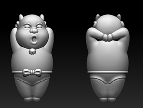 小豬吊墜飾品精雕圖紙_享刻玉器電腦雕刻機(jī)廠家