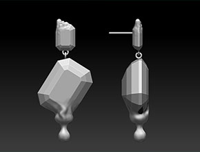 寶石耳環(huán)精雕圖紙下載_享刻玉石雕刻機廠家