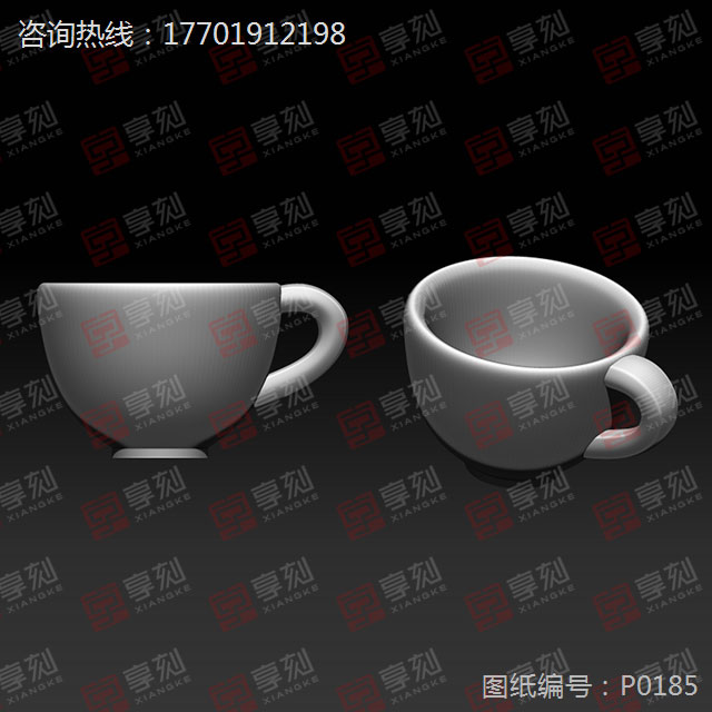 茶杯模型精雕圖下載