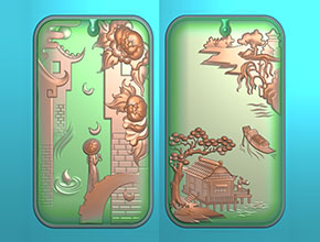 好看的青玉山水雕刻圖案_享刻玉石雕刻機(jī)廠家