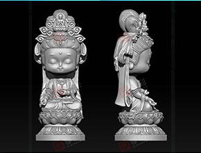 熱門寶寶佛觀音模型精雕圖_享刻玉石雕刻機(jī)廠家