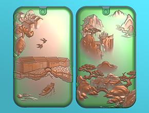 山水玉石模型精雕圖紙_享刻玉石雕刻機(jī)廠家