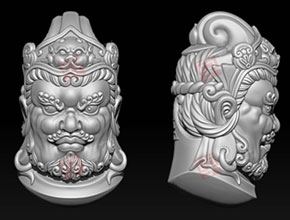 大黑天神立體精雕模型圖_玉石加工設(shè)備廠家