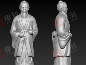孫思邈立體三維精雕模型圖_玉石加工設(shè)備廠家