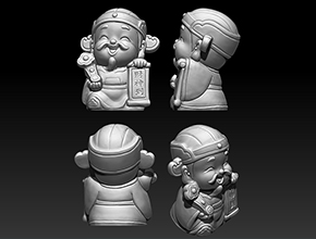 財(cái)神爺立體STL模型圖精雕圖_玉石雕刻工具廠家