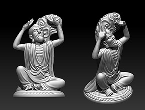 羅漢立體擺件模型精雕圖_玉石雕刻工具設(shè)備廠家