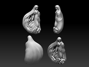 仕女吊墜STL模型三維精雕圖_玉石雕刻工具設(shè)備廠