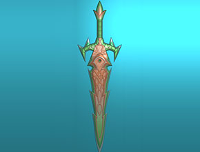 魔劍玉石精雕模型圖紙下載_玉石雕刻工具設(shè)備廠