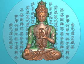 翡翠藏文菩薩吊墜_玉石雕刻機精雕機廠家