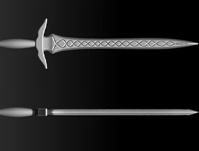 寶劍立體模型精雕圖紙_玉石雕刻機(jī)精雕機(jī)廠家