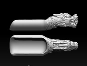 龍頭茶匙精雕圖紙_小型玉石雕刻機(jī)精雕機(jī)廠家