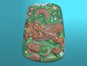 適合純色玉石電腦雕刻龍牌_小型玉石雕刻機(jī)精雕