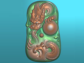 適合翡翠電腦雕刻龍牌精雕圖_小型玉石雕刻機(jī)精