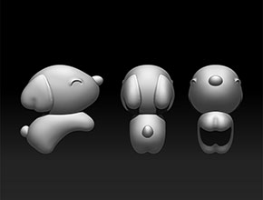 小狗吊墜飾品精雕模型圖紙_首飾雕刻機(jī)廠家