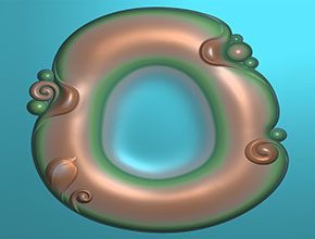 如意翡翠吊墜精雕模型圖_玉器雕刻機(jī)廠家