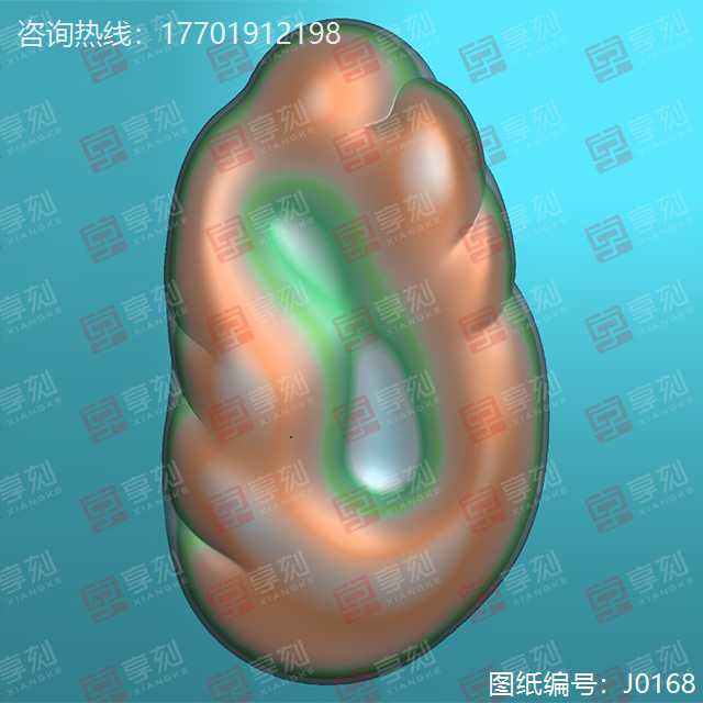 抽象翡翠吊墜精雕模型圖