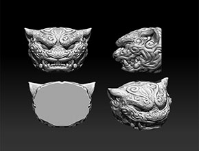 豹子頭精雕模型圖_玉石雕刻機(jī)廠家