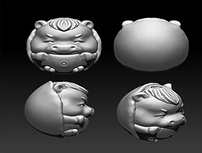 Q版十二生肖珠子精雕模型圖_珠子雕刻機(jī)廠家