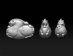 玉雕馬上來財精雕模型圖_全自動玉石雕刻機(jī)廠家