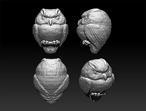 貓頭鷹玉雕精雕模型圖_核雕雕刻機(jī)廠家