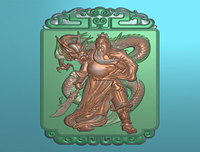 白玉關(guān)公玉雕模型精雕圖_翡翠雕刻機(jī)廠家