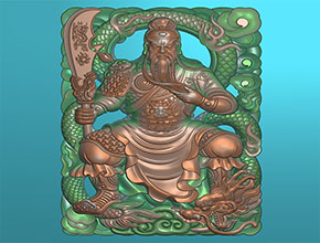 水晶關(guān)羽鏤空精雕模型圖_翡翠雕刻機(jī)廠家