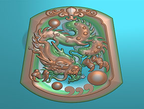 新版電腦玉雕龍牌精雕模型圖_玉石雕刻機(jī)廠家