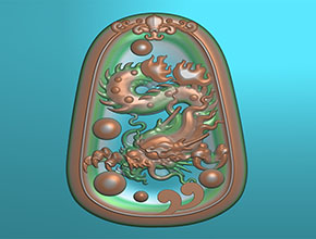 龍戲珠電腦玉雕精雕圖_玉石雕刻機(jī)廠家