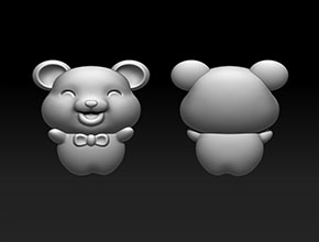 小鼠吊墜首飾精雕模型圖_玉石首飾雕刻機(jī)廠家