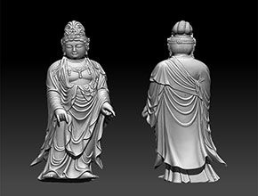 立體觀音菩薩模型玉石精雕圖_立體玉石雕刻機