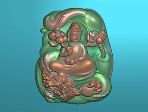 觀音龍牌翡翠掛件精雕雕刻圖紙_全自動翡翠雕刻