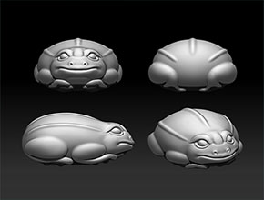 青蛙手把件玉石精雕模型圖_全自動翡翠雕刻機(jī)廠