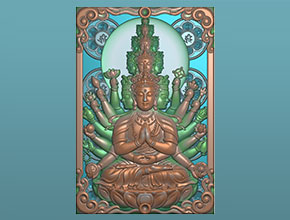 千手觀音牌子玉雕精雕圖_全自動翡翠雕刻機廠家