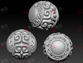 回紋珠STL模型玉雕精雕圖_自動珠子雕刻機(jī)廠家