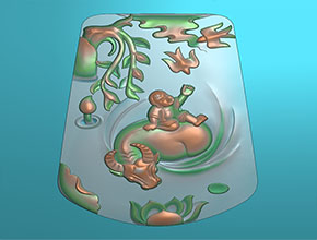 牧童放牛玉石玉雕圖紙下載_數(shù)控玉石雕刻機廠家