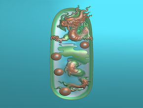 長型龍牌吊墜玉雕電腦雕刻圖_數(shù)控玉石雕刻機廠