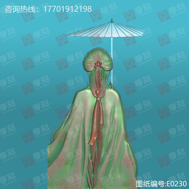 古代仕女玉雕圖紙下載