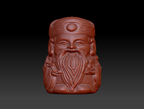 福祿壽之祿星人物擺件玉雕圖紙_立體人物雕刻機(jī)