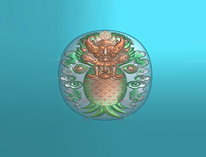 菠蘿龍神玉雕精雕圖紙_電腦玉石雕刻機(jī)廠家