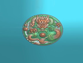 圓形龍牌翡翠玉石雕刻圖紙_電腦玉石雕刻機(jī)廠家