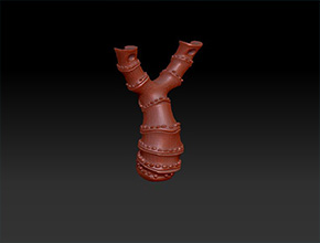 竹節(jié)彈弓模型電腦雕刻圖紙_電腦玉石雕刻機(jī)廠家