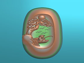 翡翠山水玉雕模型圖紙下載_電腦玉石雕刻機(jī)廠家