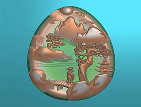 山水玉石玉雕電腦模型圖紙_電腦玉石雕刻機(jī)廠家