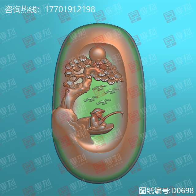 翡翠山水玉雕模型圖紙下載