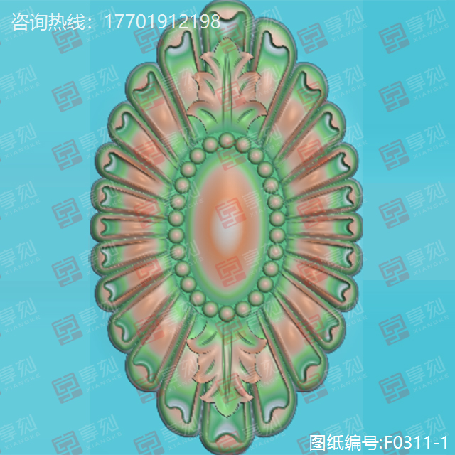 花件玉石雕刻電腦圖紙