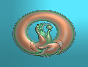 佛手吊墜扣玉石精雕圖紙_電腦玉石雕刻機(jī)廠家